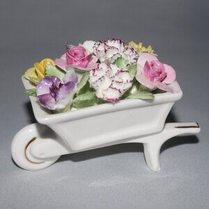 Royal Doulton Floral Wheelbarrow | Fine Bone China | Made in England